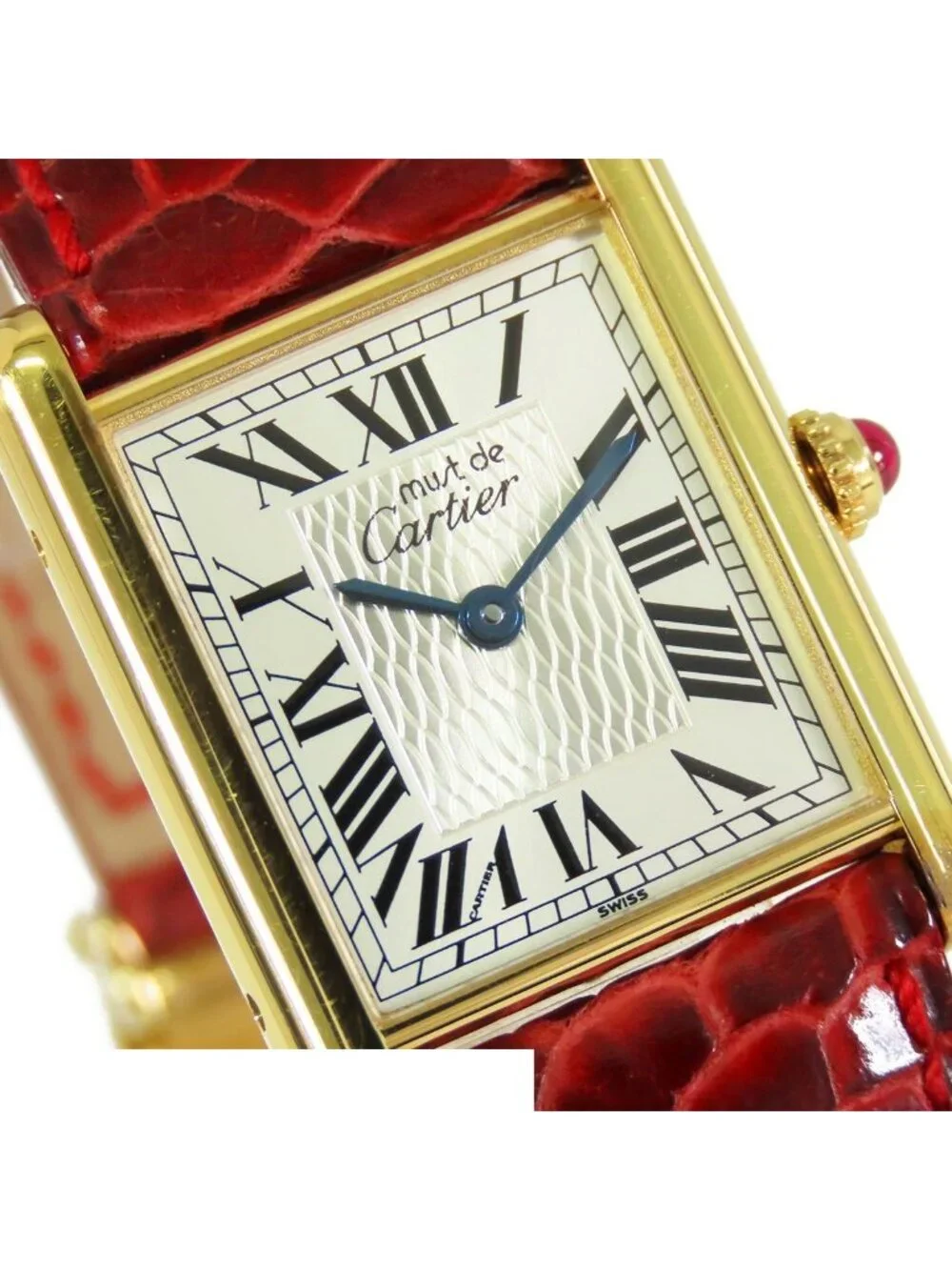 Cartier Must Tank LM Founding 150 Anniversary Book Limited Silver Leather SS